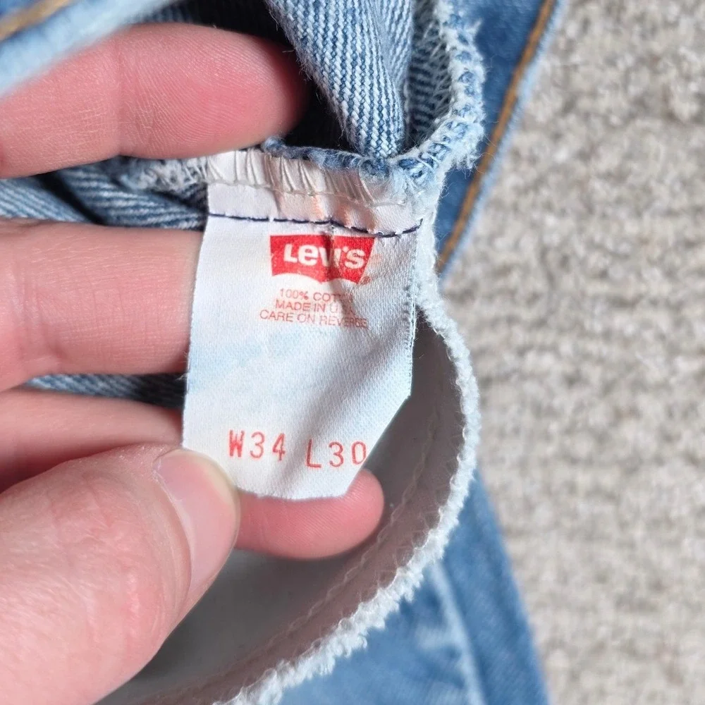 Vintage 90s Levis 517 Orange Tab Bootcut Jeans Mens 34x30 Blue‎ Denim USA Faded